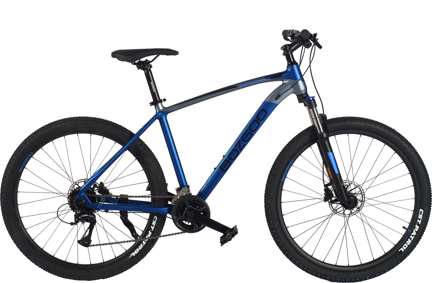 Реальное фото Велосипед BOZGOO Medio 27,5" т.синий/серый 24340 от магазина Спортев