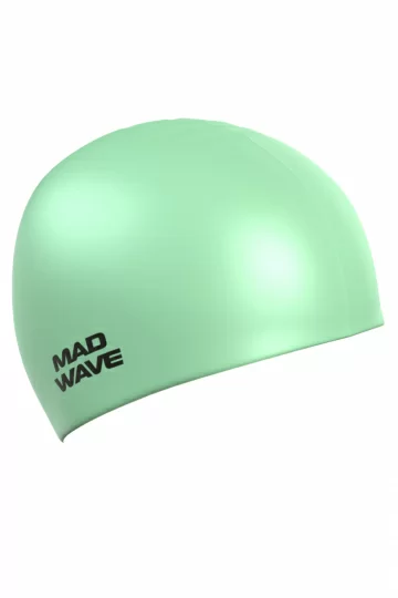 Реальное фото Шапочка для плавания Mad Wave Pastel green M0535 04 0 10W от магазина СпортЕВ