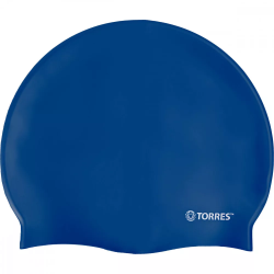 Шапочка для плавания Torres Flat силикон синий SW-12201BL