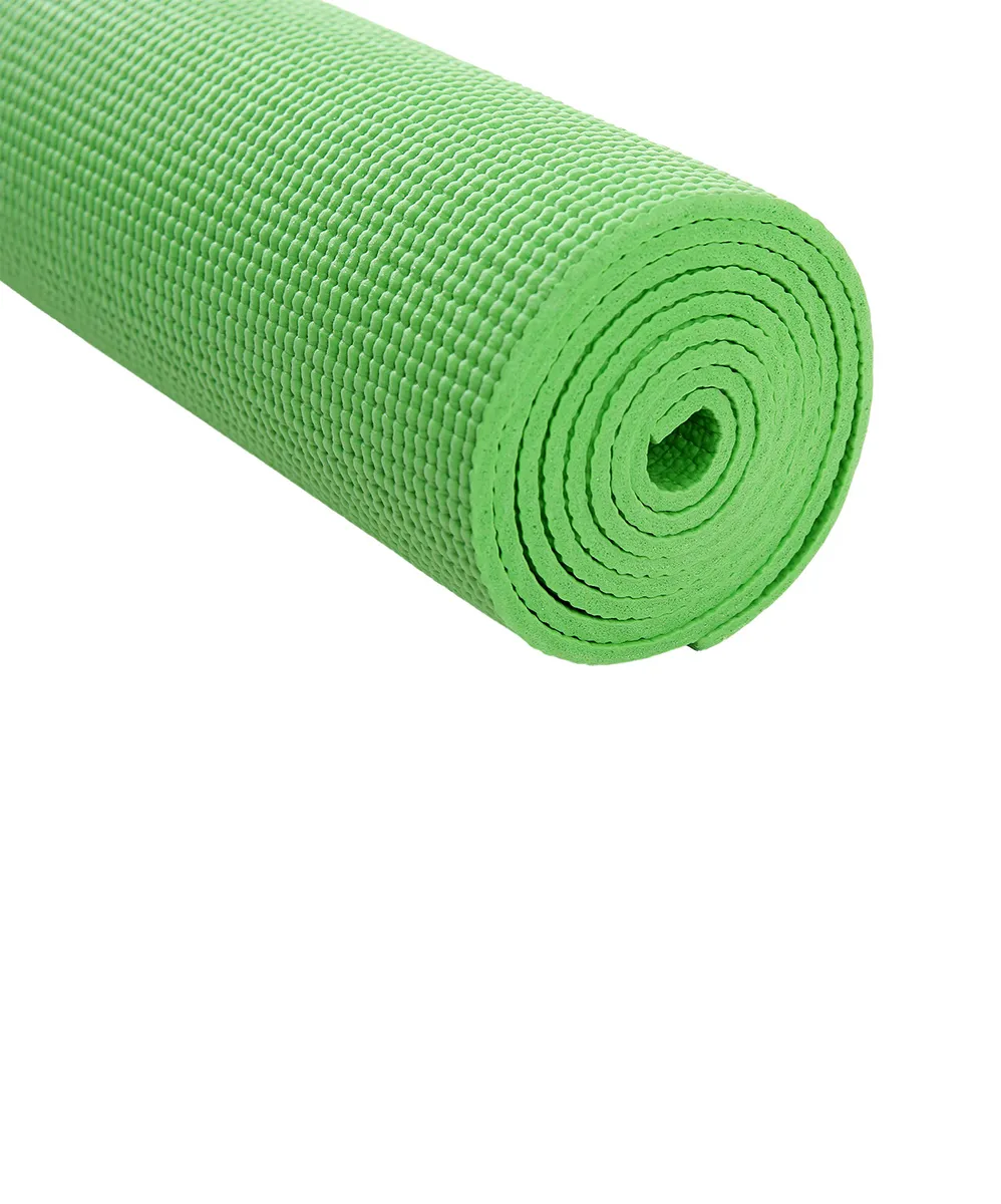 Реальное фото Коврик для йоги 173x61x0,5 см StarFit FM-101 PVC зеленый 18901 от магазина СпортЕВ