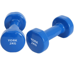 Гантель виниловая 2 кг York DB100 синий 10017870