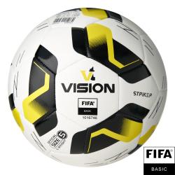 Мяч футбольный VISION Striker FIFA р.5 32 панели бело-черно-желтый F325035