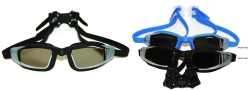 Очки для плавания Whale Y0M703(M703) для взрослых зеркальные синий/серебро
