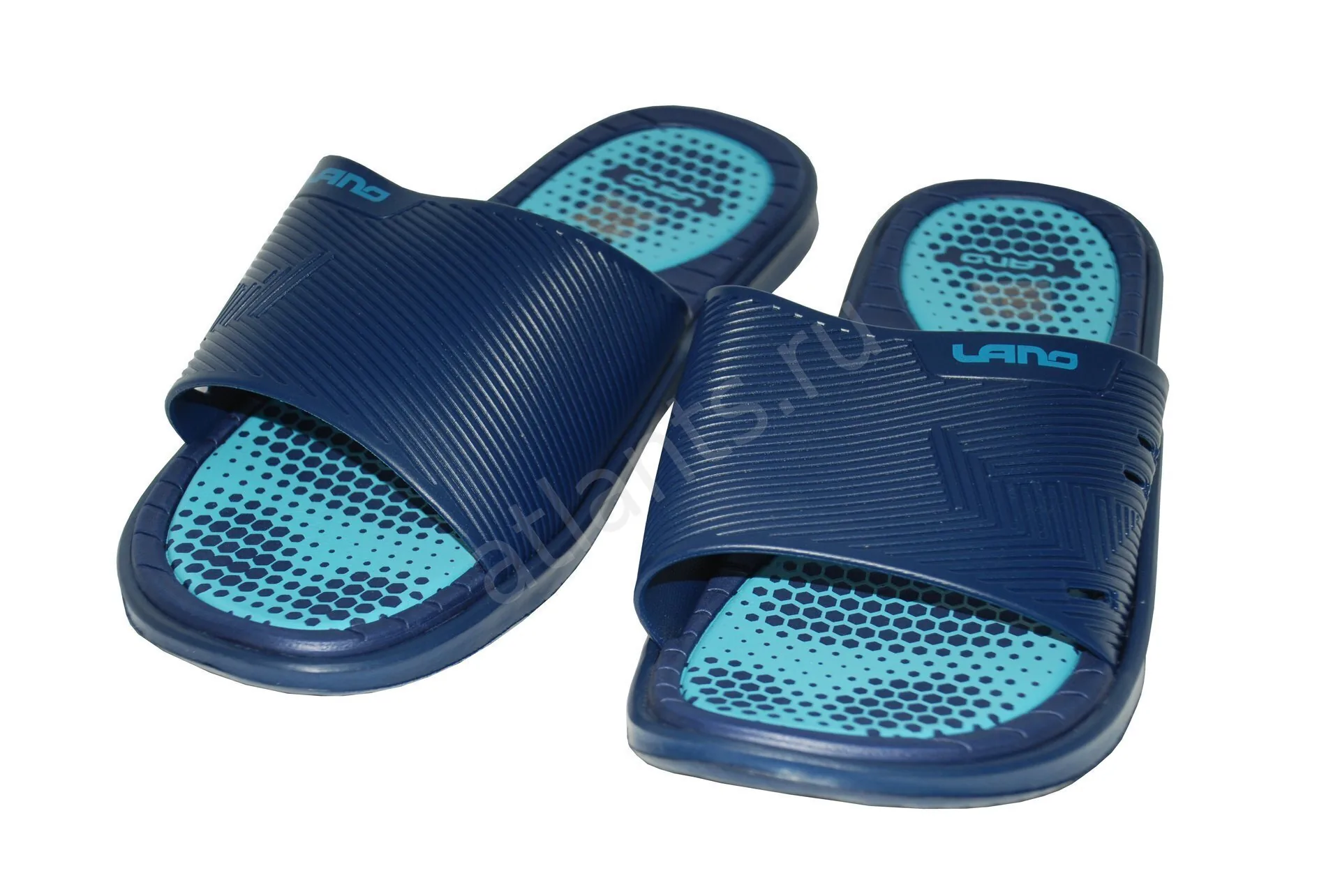 Реальное фото Шлепанцы Lano мужские голубой KL-4-6143-5 от магазина Спортев