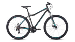 Велосипед Forward Sporting 29 2.2 D (21ск) (2022) черный/бирюзовый