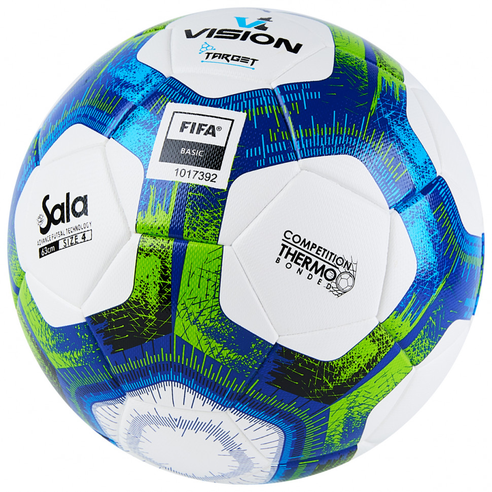 Мяч футзальный Vision Target №4 FIFA Basic ПУ белый/синий FS324094 Реальное фото Мяч футзальный Vision Target №4 FIFA Basic ПУ белый/синий FS324094 от магазина Спортев