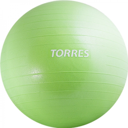 Фитбол 75 см Torres ПВХ антивзрыв, с насосом, зеленый AL121175GR