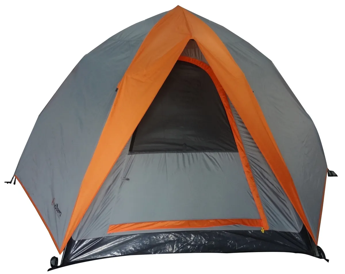 Реальное фото Палатка Outdoors Galaxy 5 5-местная серо-оранжевая 63221A от магазина СпортЕВ