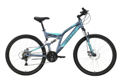 Велосипед Stark Jumper 27.1 FS D (2023) серый/мятный/зеленый