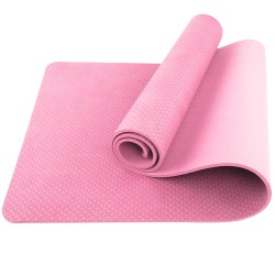 Коврик для йоги 183х61х0,6 см E39316 ТПЕ розовый 10021164