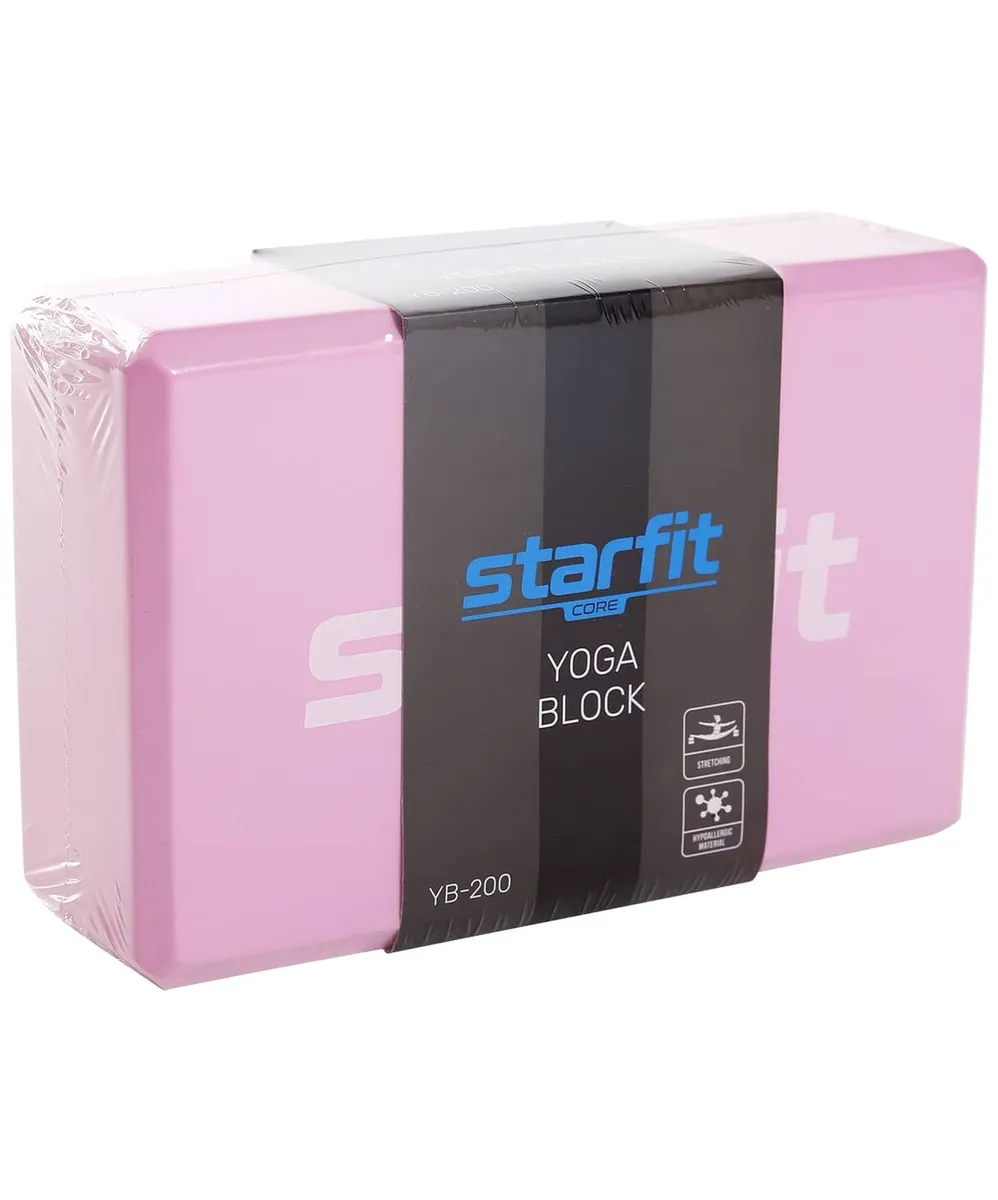 Реальное фото Блок для йоги StarFit YB-200 EVA 22.5х8х15 см розовый пастель 18924 от магазина СпортЕВ