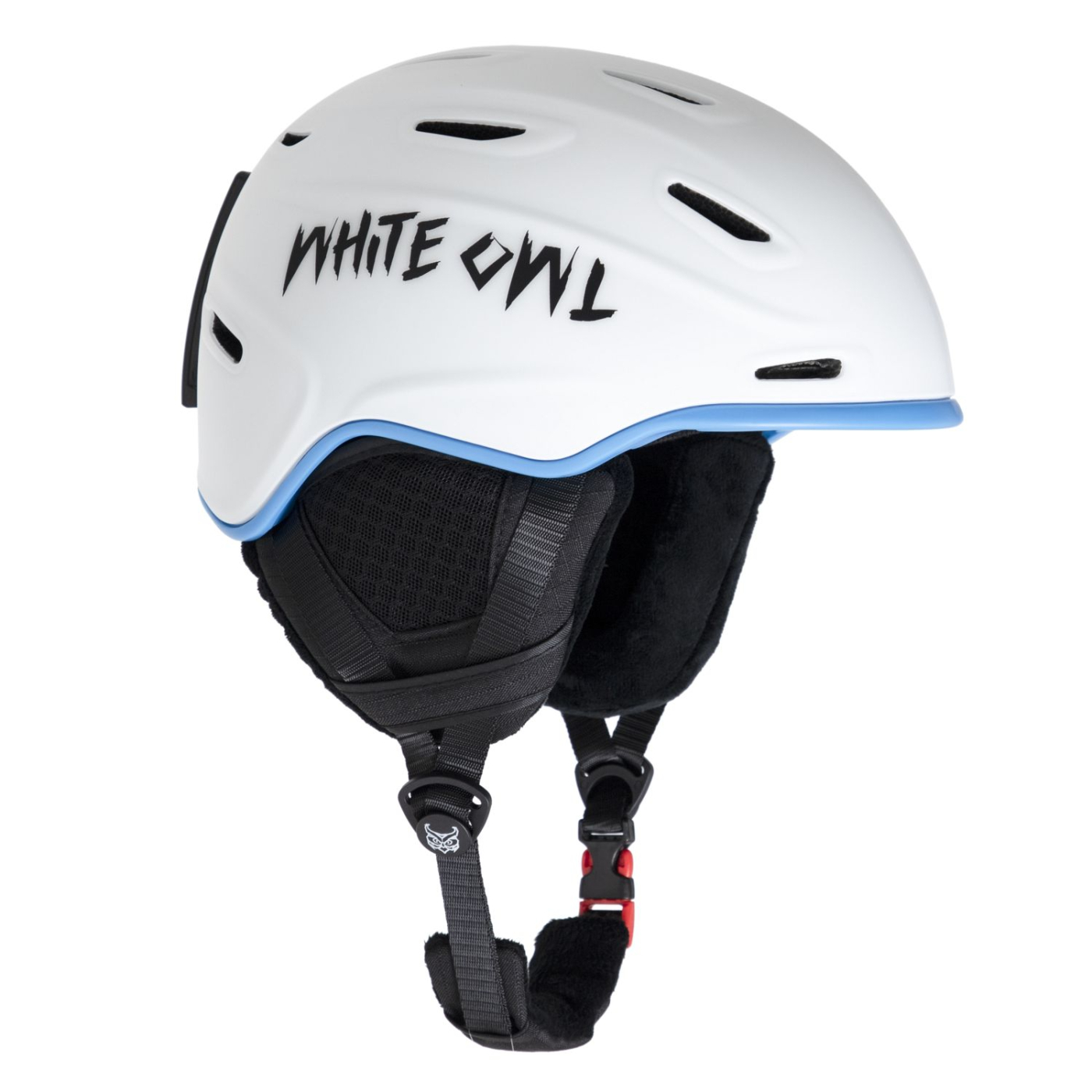 Реальное фото Шлем зимний White Owl HK004 белый/синий W112792/W112793 от магазина СпортЕВ