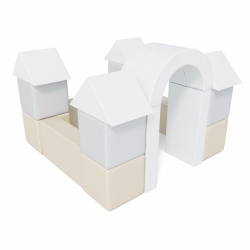 Мягкий игровой комплекс Romana «Замок» (серый-бежевый) ДМФ-МК-19.07.01 (серый-бежевый)