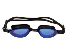 Очки для плавания Whale Y0MM5603 для взрослых зеркальные черный/синий