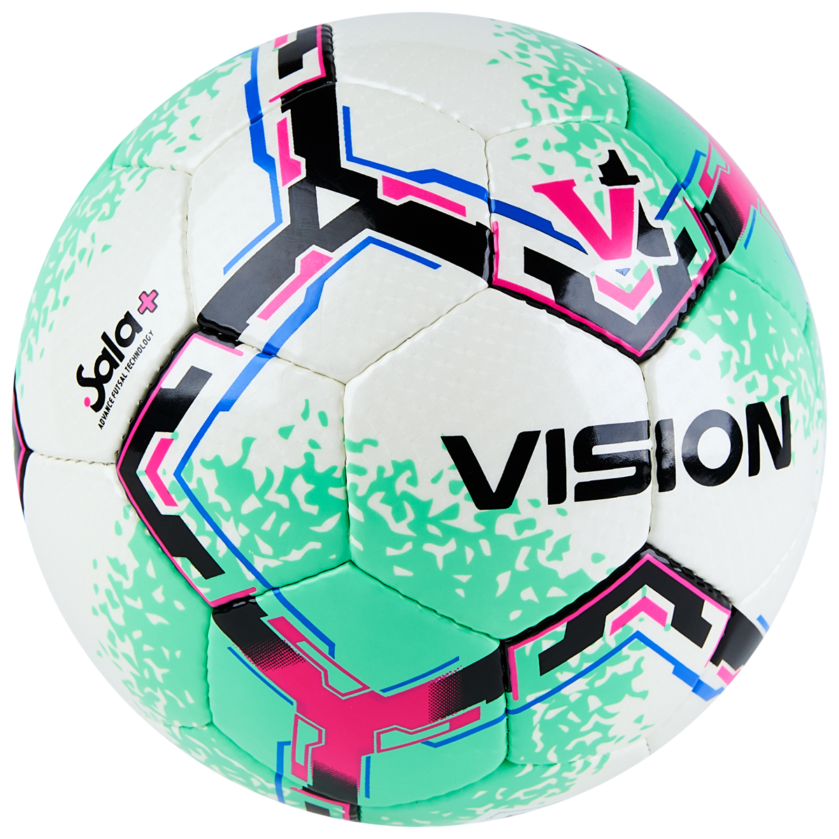 Мяч футзальный Vision SALA+ №4 FIFA Quality Pro ПУ белый/зеленый FS324084 Реальное фото Мяч футзальный Vision SALA+ №4 FIFA Quality Pro ПУ белый/зеленый FS324084 от магазина Спортев