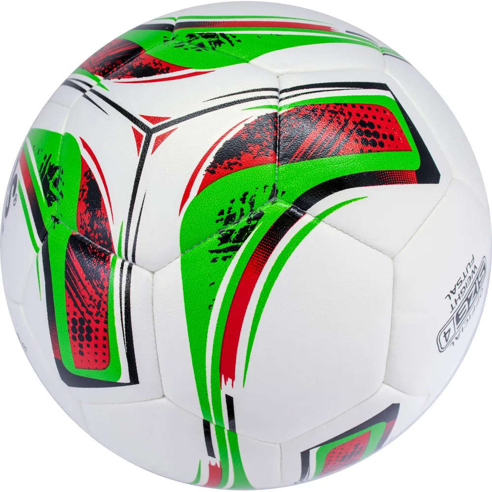 Реальное фото Мяч футзальный Vamos Futsal Lexum 32П №4 бело-красно-зеленый BV 2344-LXM от магазина СпортЕВ