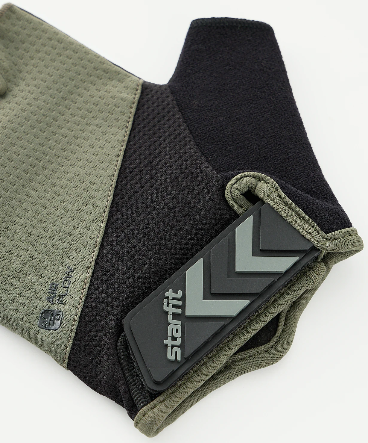Реальное фото Перчатки StarFit WG-204 черный-хаки 4449 от магазина Спортев