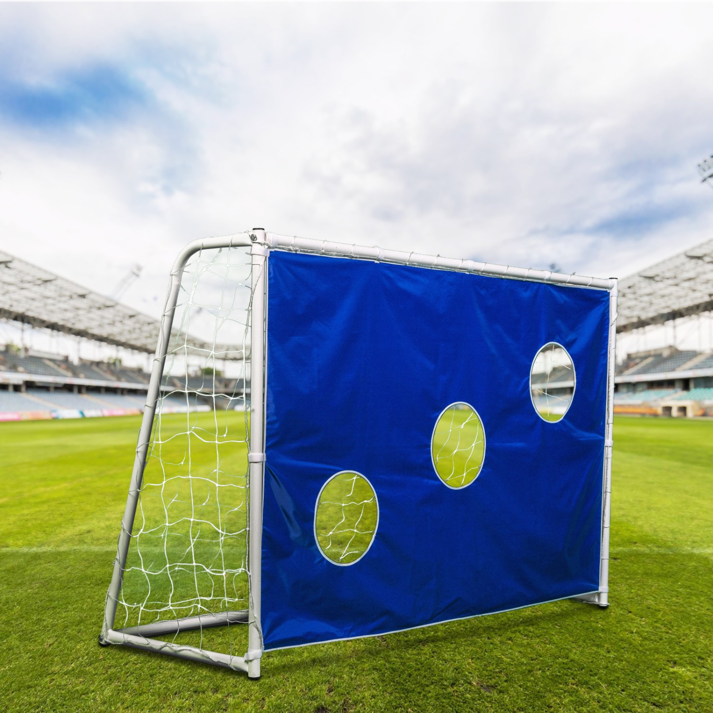 Реальное фото Ворота игровые DFC  GOAL240T 240x150x65cm  с тентом для отрабатывания ударов от магазина Спортев