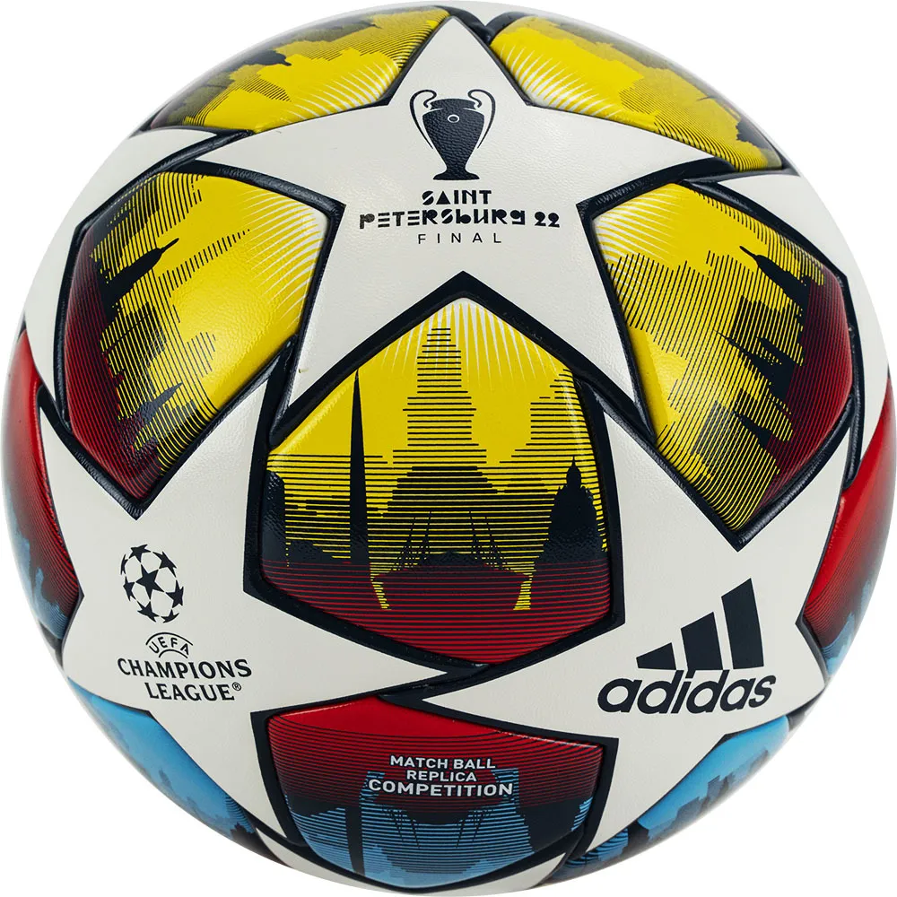 Реальное фото Мяч футбольный Adidas UCL Competition St.Petersburg №5 FIFA Pro мультиколор H57810 от магазина СпортЕВ