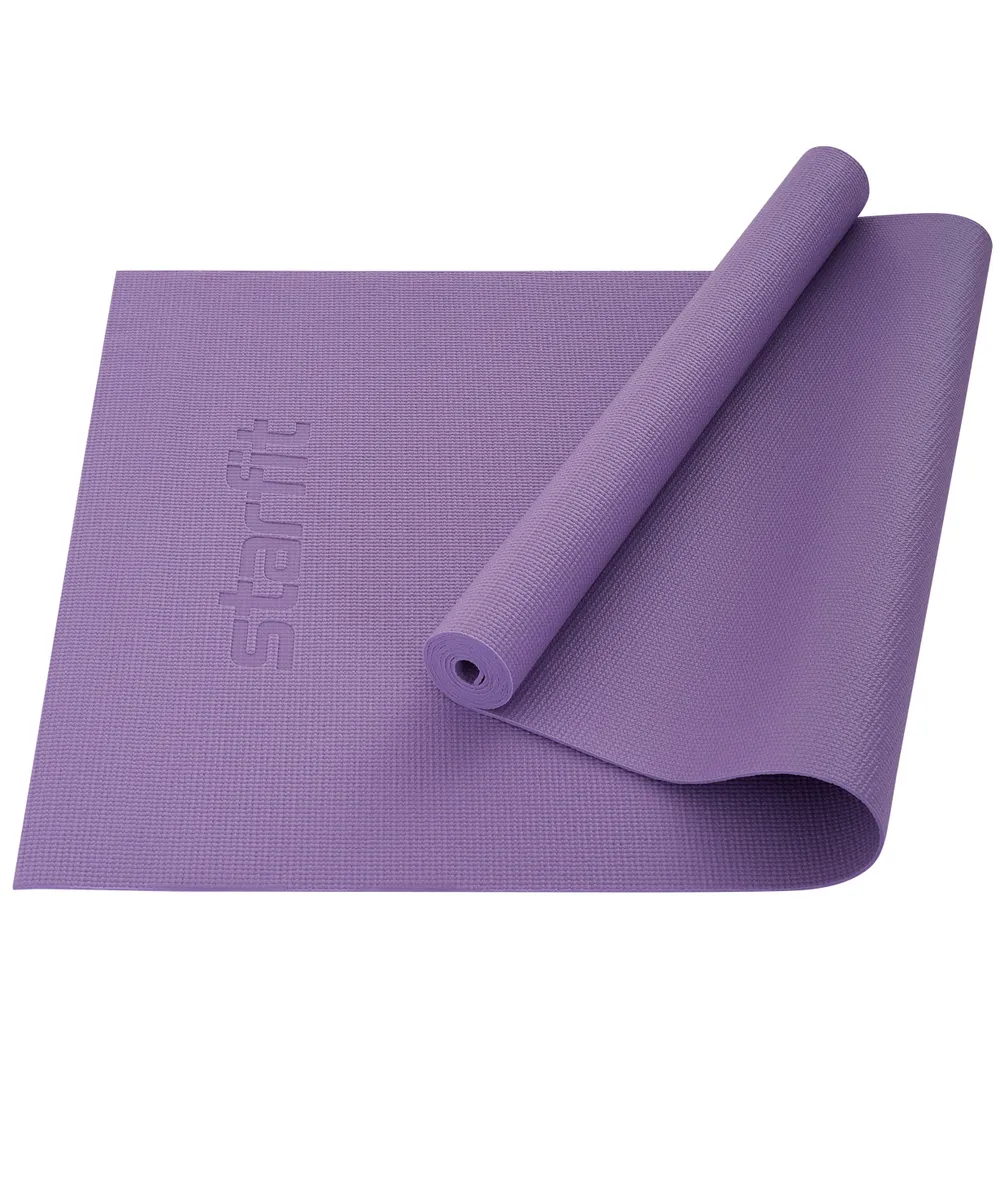 Реальное фото Коврик для йоги 173x61x0,3 см StarFit FM-101 PVC фиолетовый пастель 18897 от магазина СпортЕВ