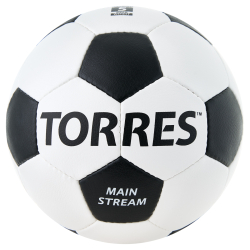 Мяч футбольный Torres Main Stream р.5 32 п. ПУ белый-черный F30185