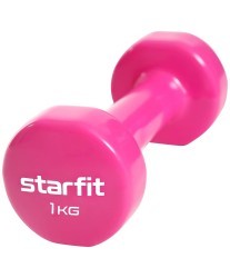 Гантель виниловая 1 кг StarFit DB-101 розовый 18821