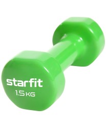 Гантель виниловая 1.5 кг StartFit DB-101 зеленый 18822