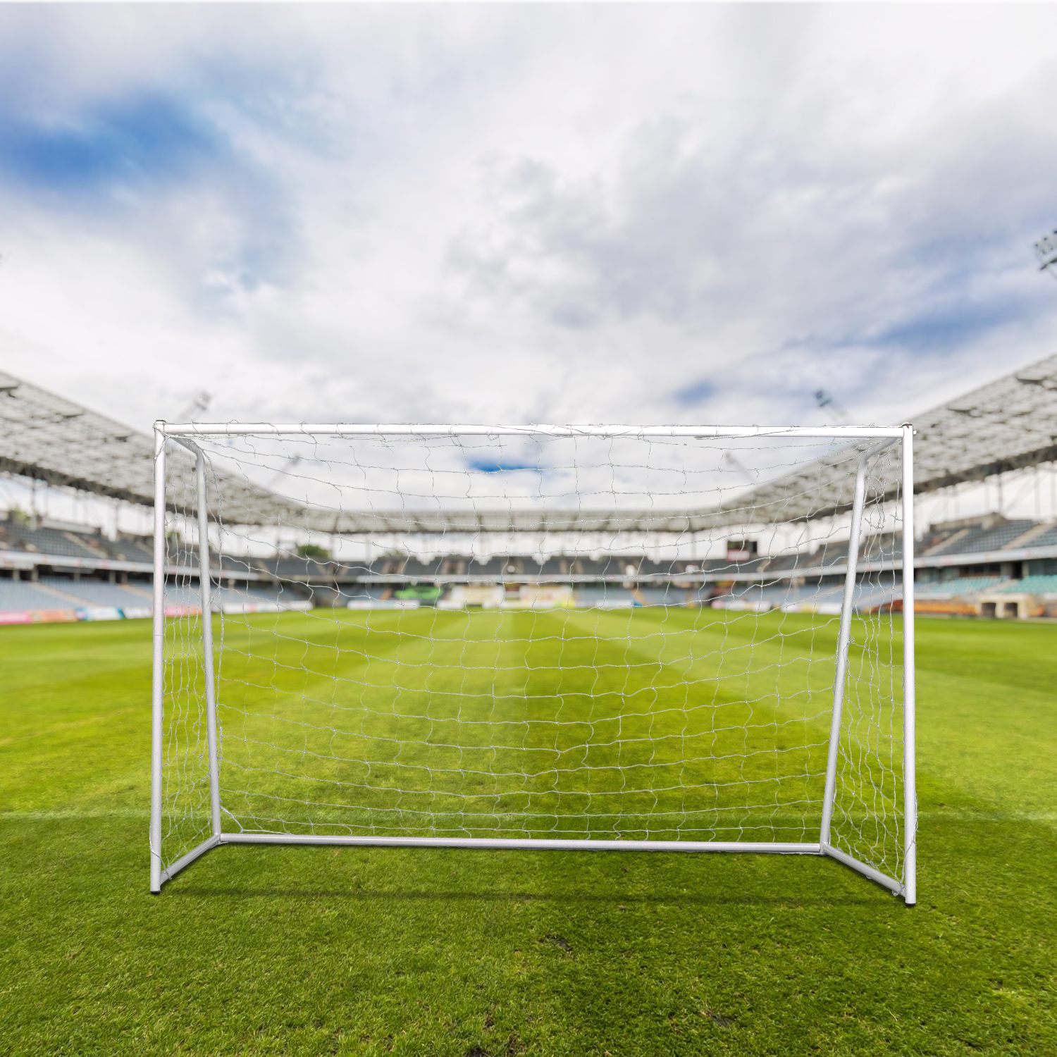 Реальное фото Ворота игровые DFC  GOAL240T 240x150x65cm  с тентом для отрабатывания ударов от магазина Спортев
