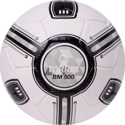 Мяч футбольный Torres BM 500 р.5, 32 п PU бело-черно-серый F323645