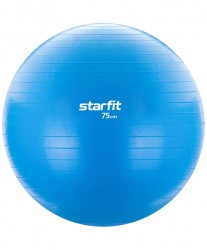 Фитбол 75 см StarFit GB-104 1200 гр без насоса антивзрыв голубой 16540