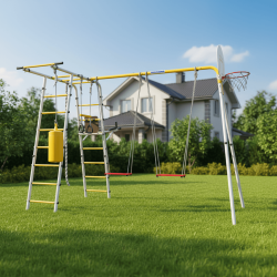 ROMANA Спорт Плюс 2 (желтый/серый) (с качелями гнездо 100см) 103.20.08+1.Д-26.27