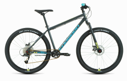 Велосипед Forward Sporting 27.5 X D (9ск) (2022) т.серый/зеленый