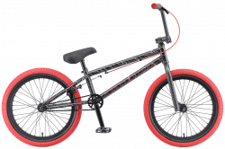 Велосипед BMX TechTeam Grasshoper 20" (2021) черно-красный