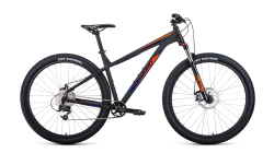 Велосипед Forward Next 29 X 2.0 (8ск) (2021) черный матовый/ярко-оранжевый
