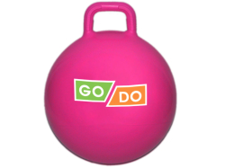 Мяч-попрыгун 45 см 4-D45-МА с ручкой малиновый 00214