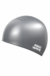 Шапочка для плавания Mad Wave Happiness silver M0550 17 0 12W