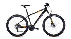 Велосипед Forward Apache 27.5 3.0 HD (21ск) (2022) черный/оранжевый