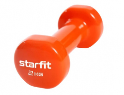 Гантели виниловые 2 кг StarFit Core DB-101 оранжевый (пара) УТ-00020383 Гантели виниловые 2 кг StarFit Core DB-101 оранжевый (пара) УТ-00020383