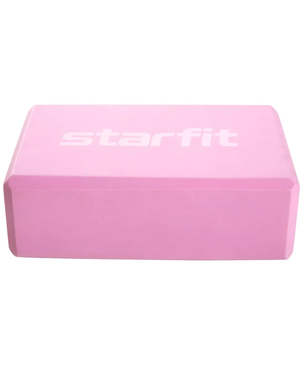 Реальное фото Блок для йоги StarFit YB-200 EVA 22.5х8х15 см розовый пастель 18924 от магазина СпортЕВ