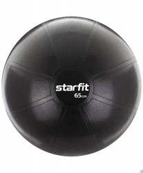 Фитбол 65 см StarFit Pro GB-107 высокой плотности 1200 гр без насоса антивзрыв черный 18979