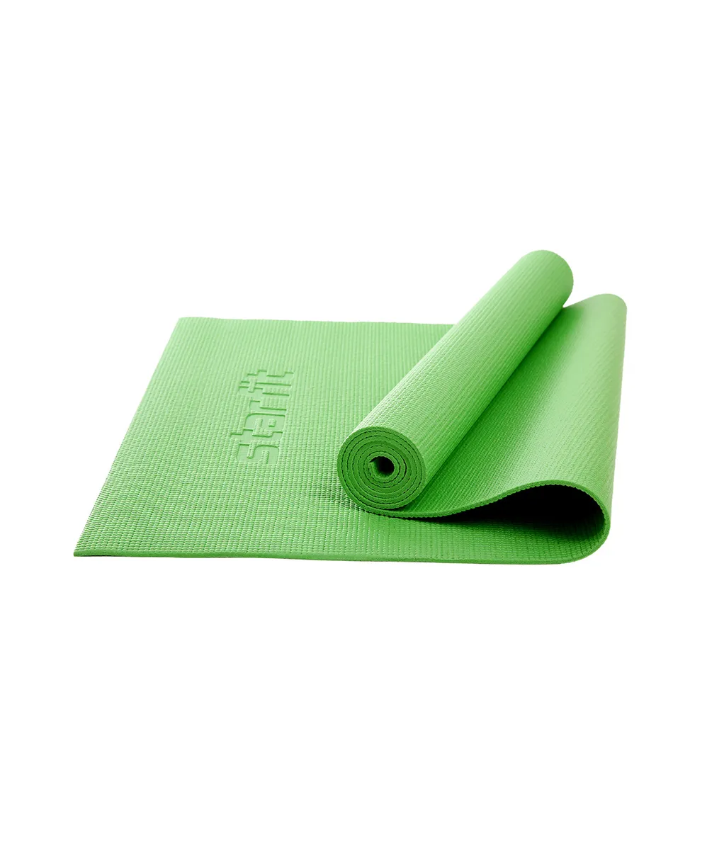 Реальное фото Коврик для йоги 173x61x0,5 см StarFit FM-101 PVC зеленый 18901 от магазина СпортЕВ