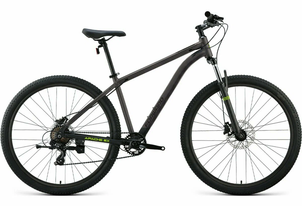 Реальное фото Велосипед Forward Apache SX 27.5 (2026) серый/черный от магазина Спортев