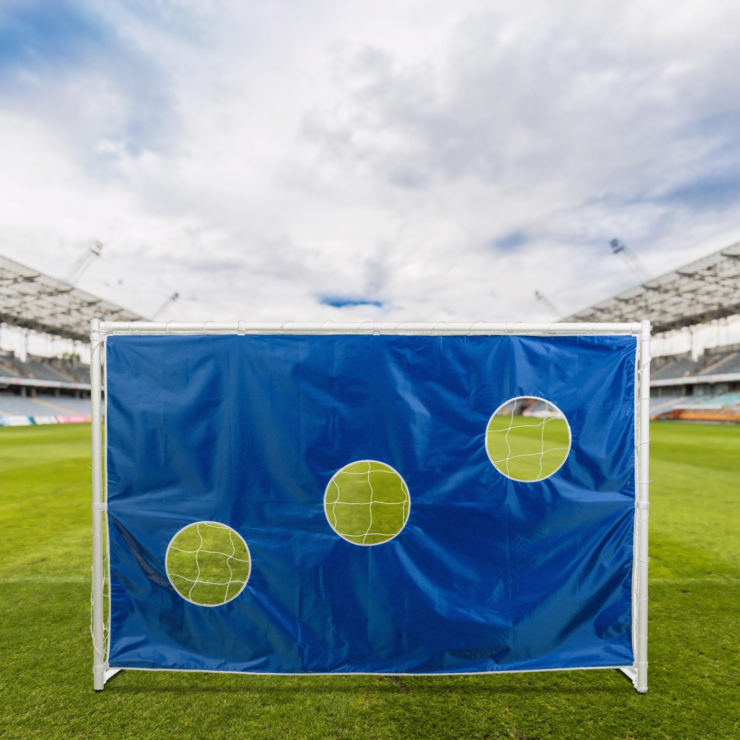 Реальное фото Ворота игровые DFC  GOAL240T 240x150x65cm  с тентом для отрабатывания ударов от магазина Спортев