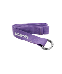 Ремешок для йоги StarFit YB-100 180 см хлопок, фиолетовый пастель 19278