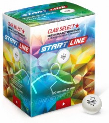 Мяч для настольного тенниса Start Line Club 1* Select New 1 шт белый 311209