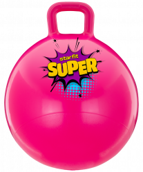 Мяч-попрыгун 45 см StarFit GB-0401 Super 500 гр с ручкой розовый (антивзрыв) 16557