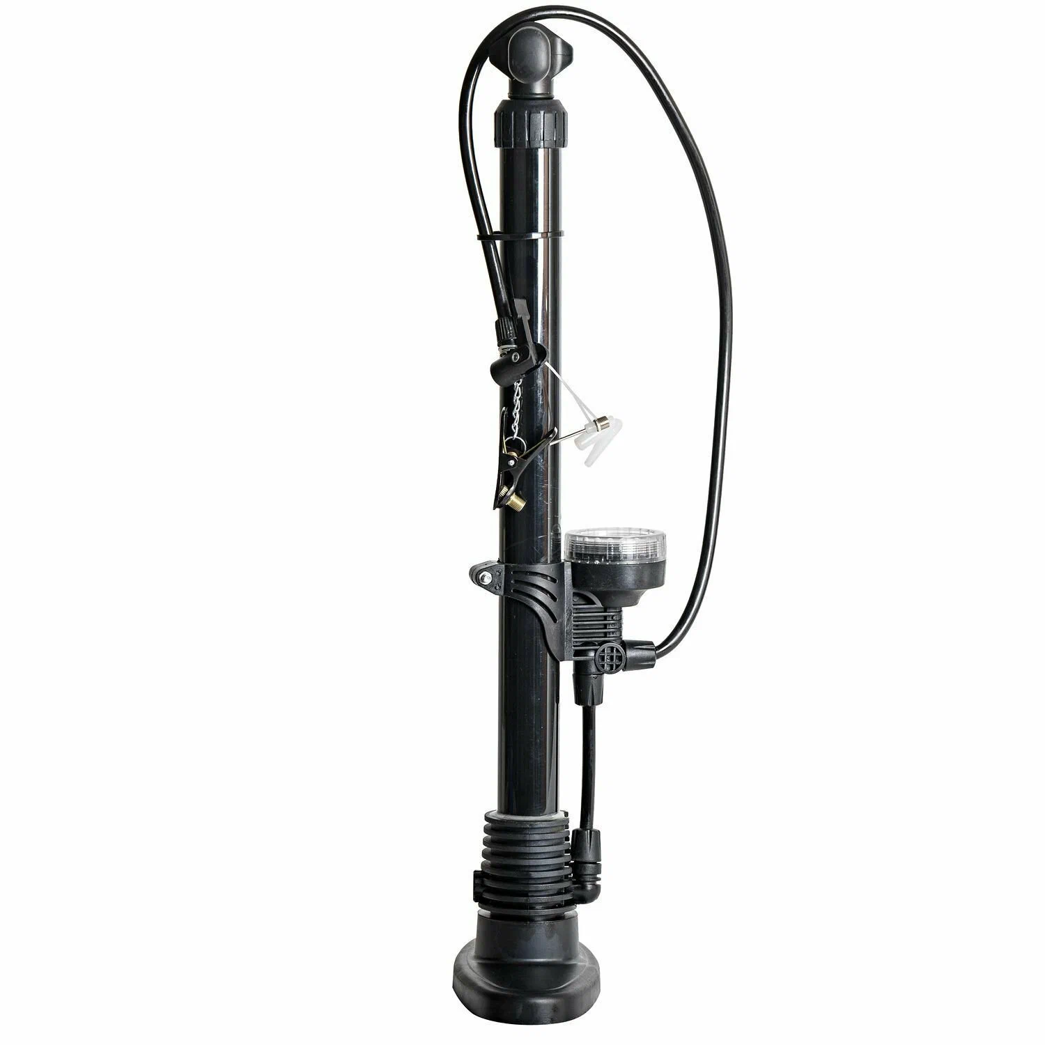 Реальное фото Насос PAC 38x530 мм напольный с манометром, высокопрочный пластик, авто/вело + игла Т15707 от магазина Спортев