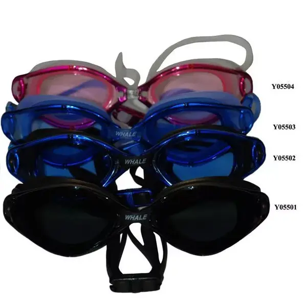 Реальное фото Очки для плавания Whale Y05503(CF-5503) для взрослых синий/синий от магазина СпортЕВ