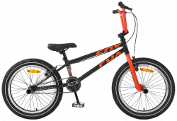 Велосипед BMX TechTeam Fox 20" (2023) черно-красный 360015