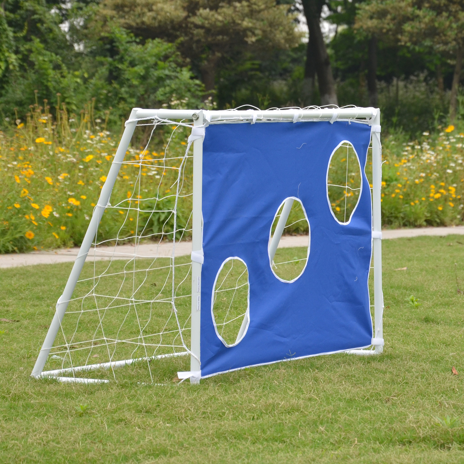 Реальное фото Ворота игровые DFC GOAL150T 150x110x60cm с тентом для отрабатывания ударов от магазина Спортев
